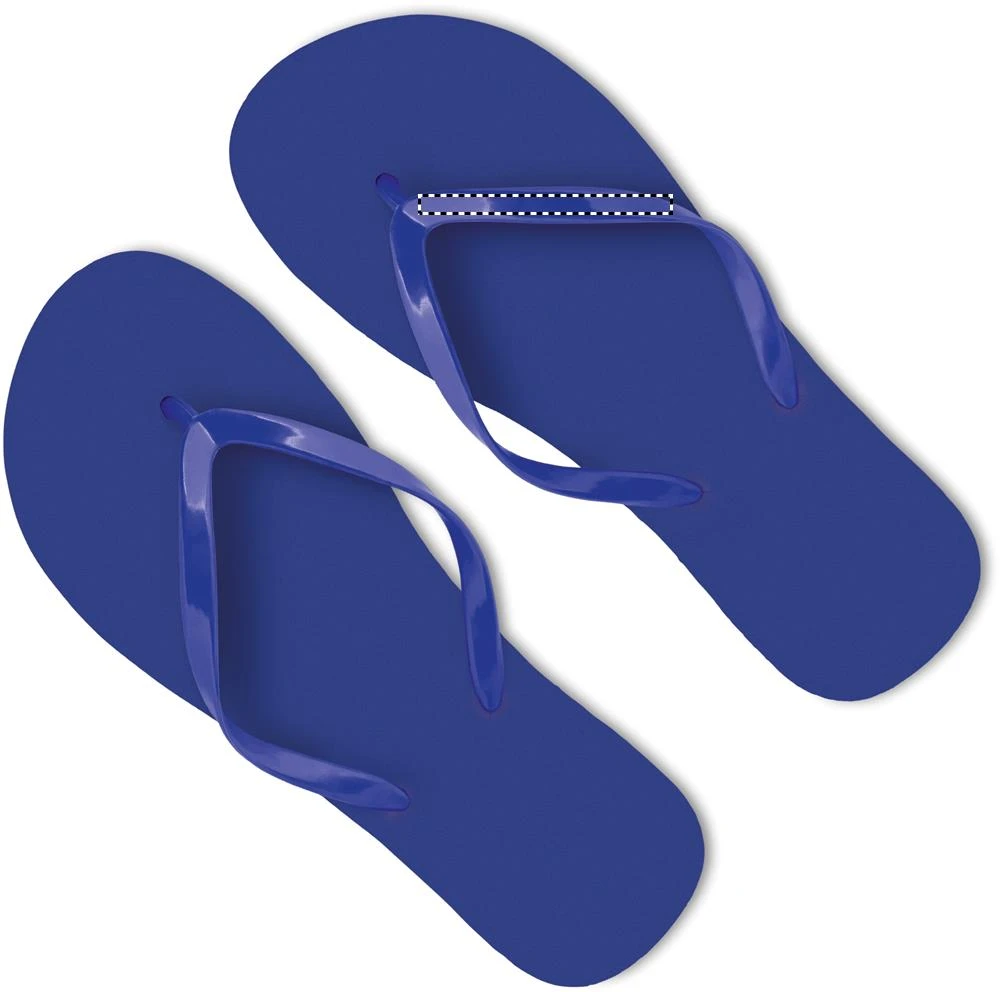 PE plážové šľapky LM – modrá – tlačová plocha – RIGHT PAD