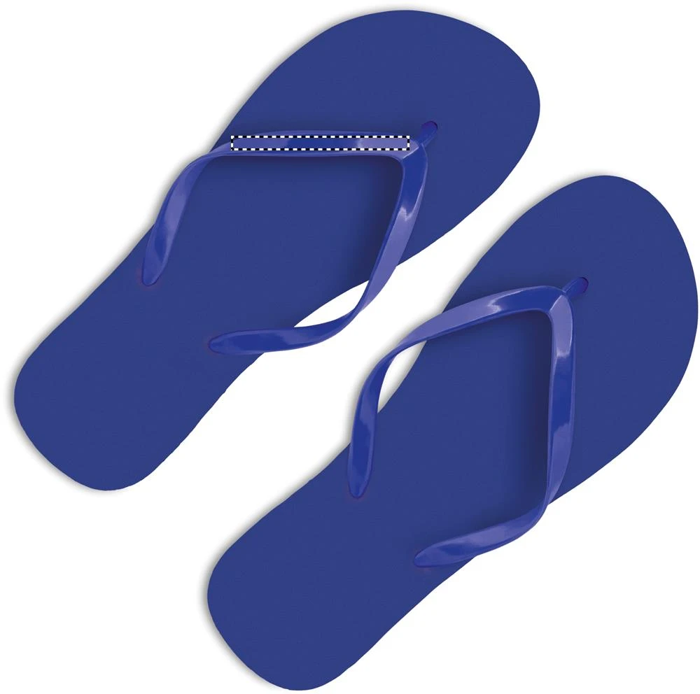 PE plážové šľapky LM – modrá – tlačová plocha – LEFT PAD