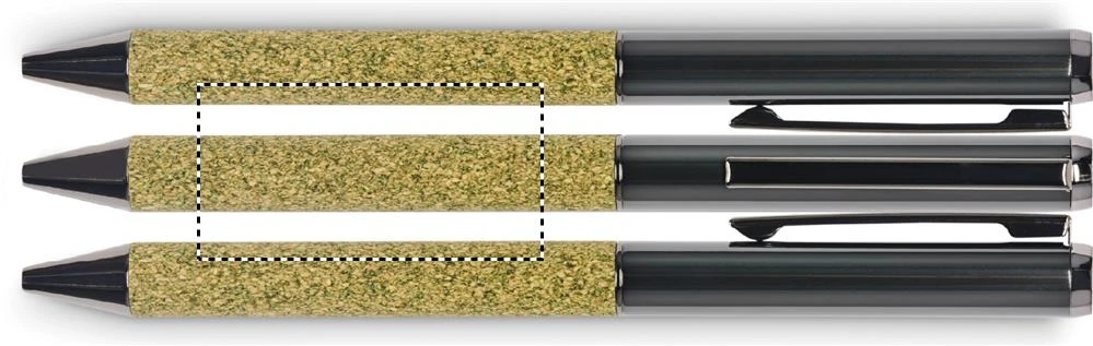 Kovové guľôčkové pero v krabičke CHIPPEWA PEN – zelená – tlačová plocha – Dookola (rotačná sieťotlač)