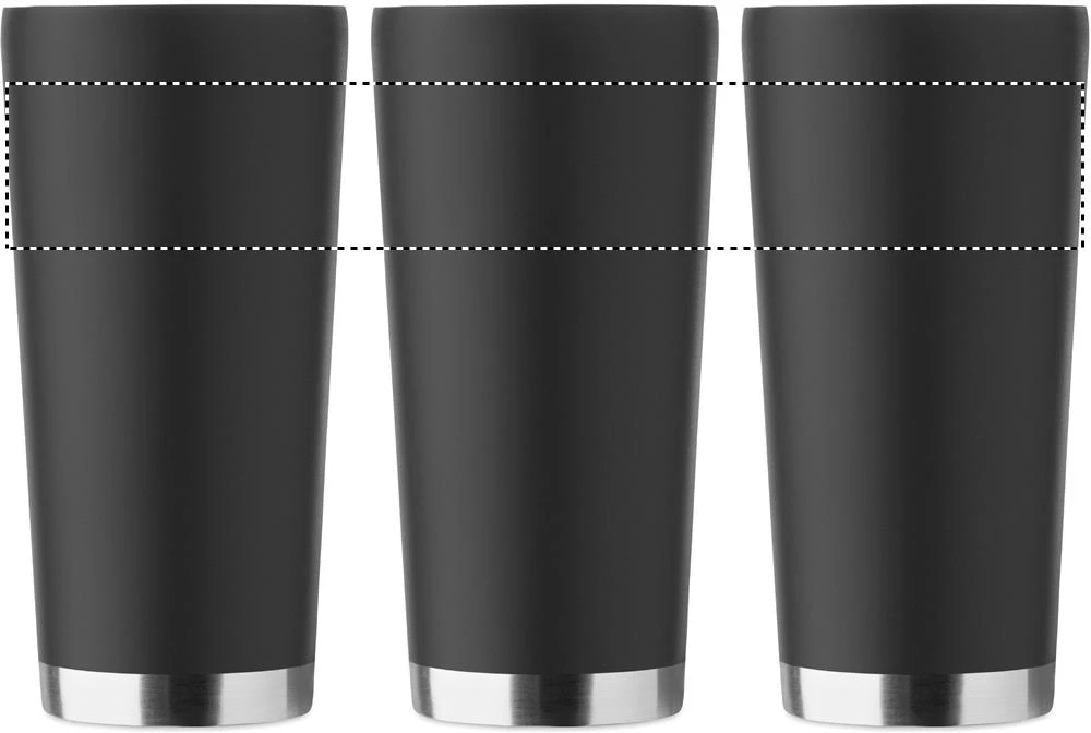 Dvojstenný hrnček 500ml TOPAZ LARGE – černá – tlačová plocha – 360 LASER