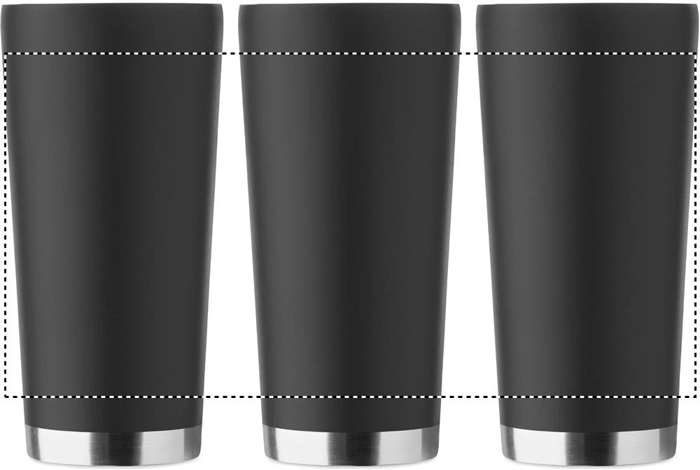 Dvojstenný hrnček 500ml TOPAZ LARGE – černá – tlačová plocha – Dookola 360° – digitálna tlač