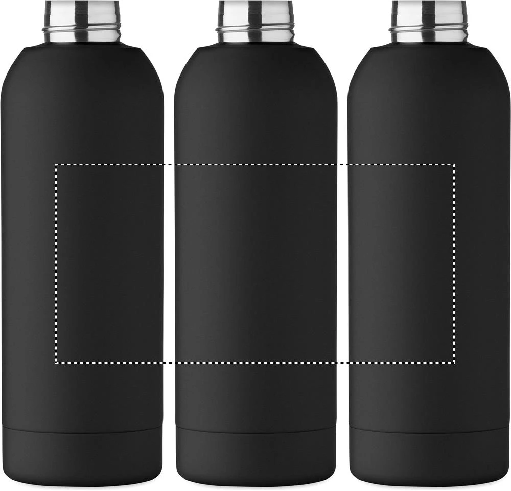 Jednostenná fľaša 700 ml GEISER – černá – tlačová plocha – Dookola (rotačná sieťotlač)