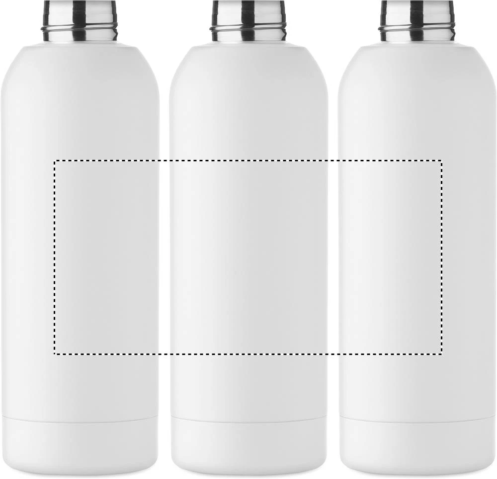 Jednostenná fľaša 700 ml GEISER – bílá – tlačová plocha – Dookola (rotačná sieťotlač)