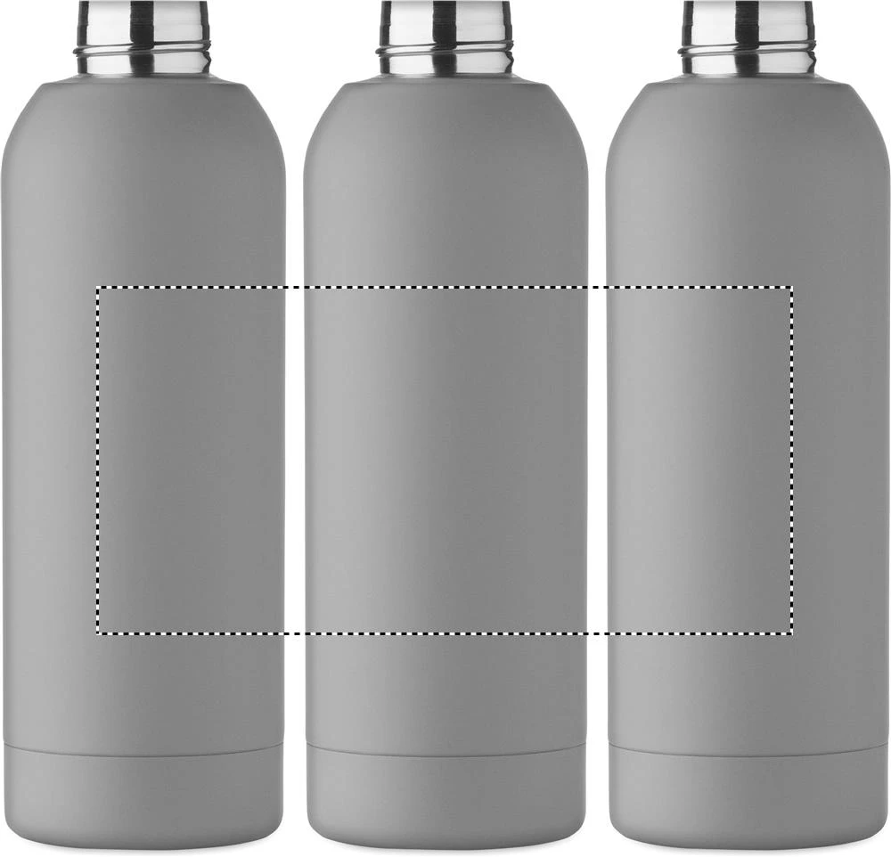 Jednostenná fľaša 700 ml GEISER – šedá – tlačová plocha – Dookola (rotačná sieťotlač)