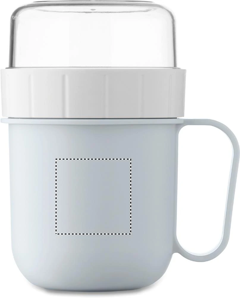 Hrnček na cesty z PP 450 ml CUP ON GO – dětská modrá – tlačová plocha – Pre pravákov