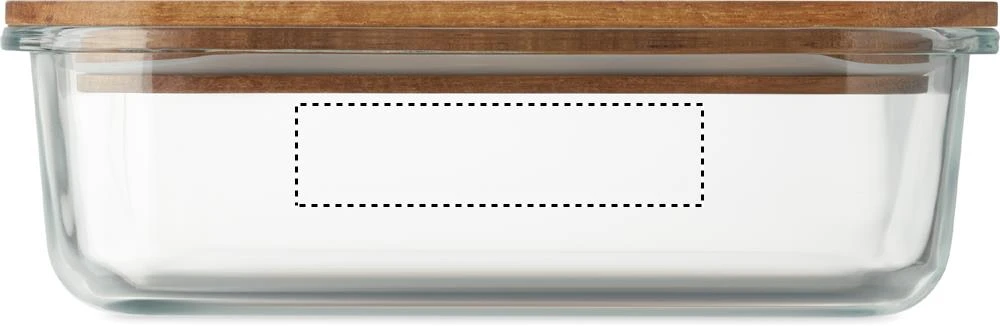 Sklenená dóza na jedlo 800 ml VITRIO LUNCH – transparentní – tlačová plocha – Bok 1