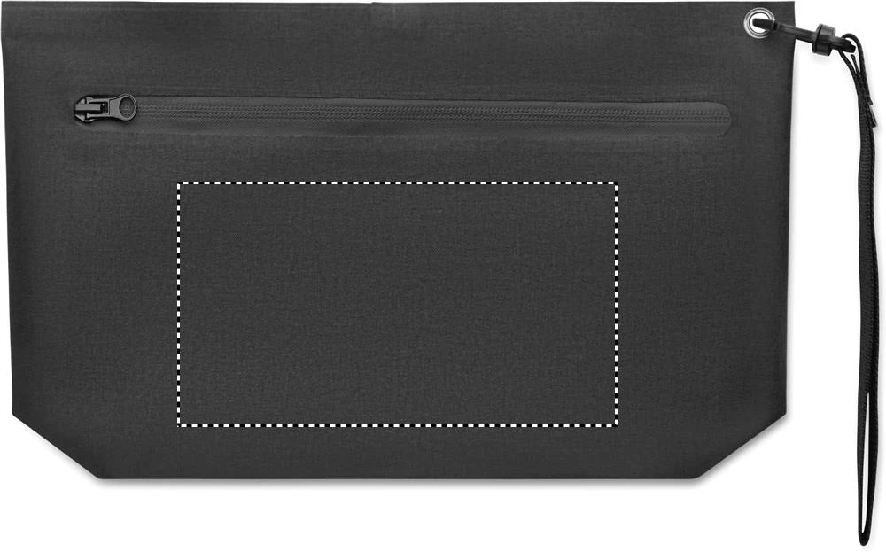 Vodotesná taška na dokumenty BRENNA POUCH – černá – tlačová plocha – Predná strana