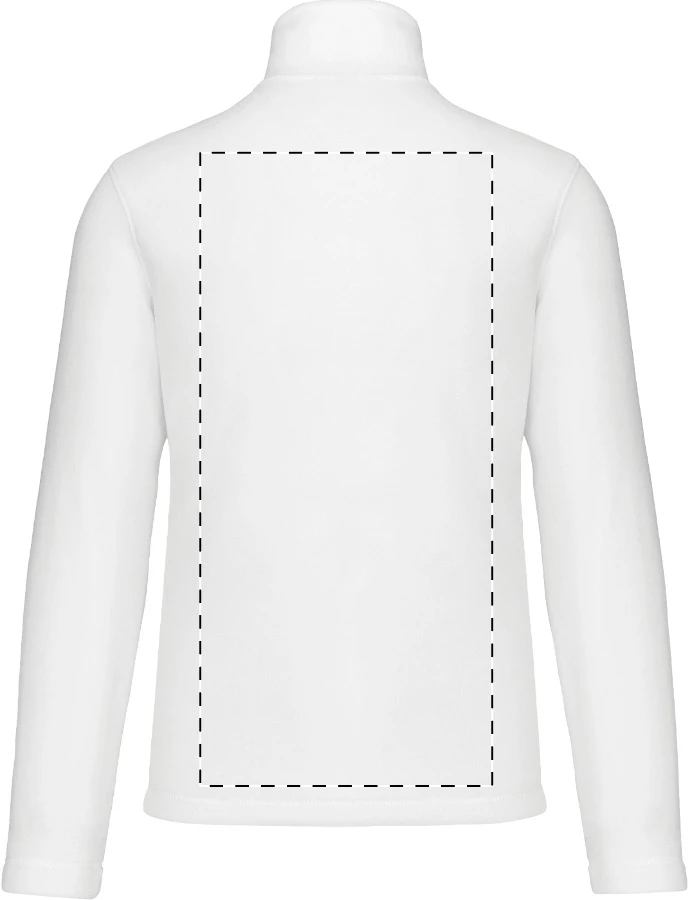 KA912 krátka fleecová bunda na zips - Kariban – white – tlačová plocha – Zadná strana