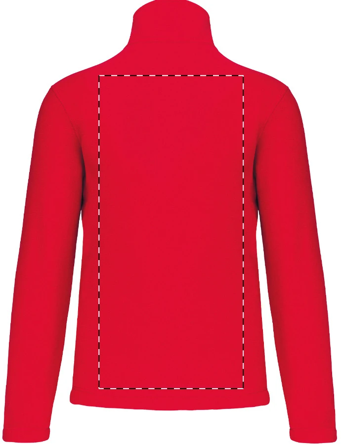 KA912 krátka fleecová bunda na zips - Kariban – red – tlačová plocha – Zadná strana