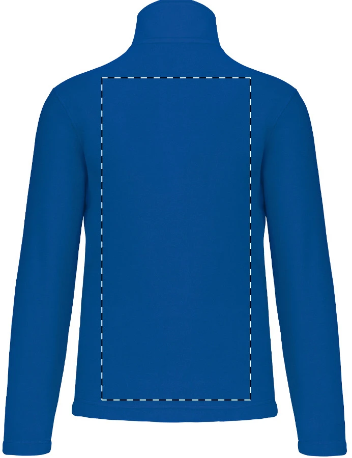 KA912 krátka fleecová bunda na zips - Kariban – blue – tlačová plocha – Zadná strana