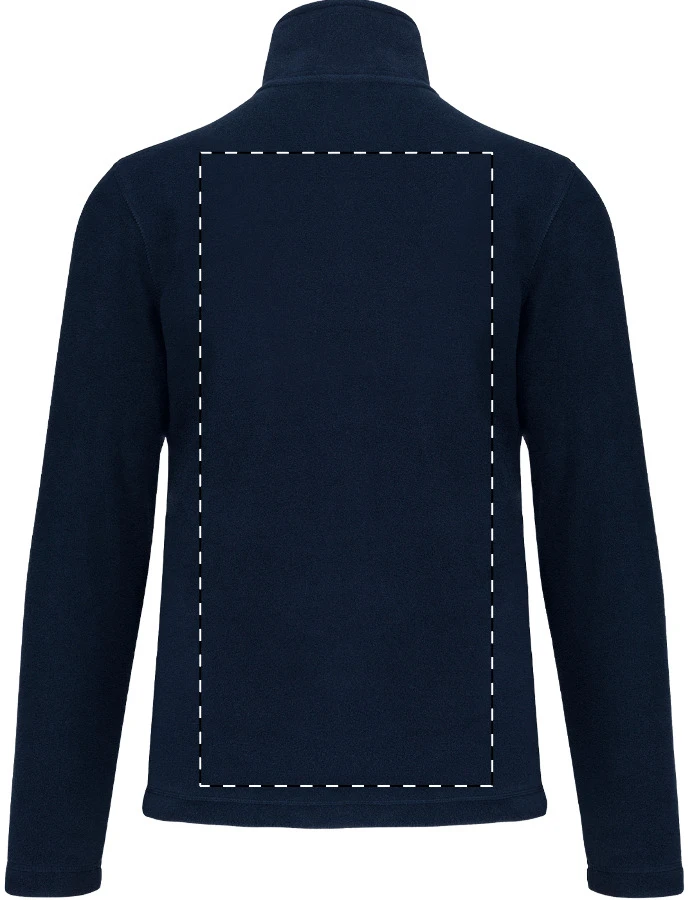 KA912 krátka fleecová bunda na zips - Kariban – dark blue – tlačová plocha – Zadná strana