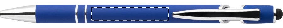 Tonnel Soft dotykové guličkové pero – dark blue – tlačová plocha – Na telo v línii s klipom