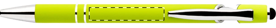 Tonnel Soft dotykové guličkové pero – lime green – tlačová plocha – Na telo v línii s klipom