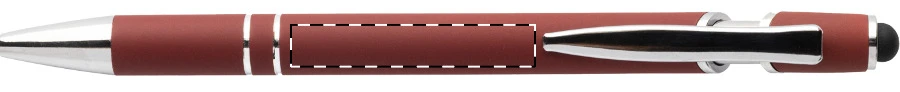 Tonnel Soft dotykové guličkové pero – burgundy – tlačová plocha – Na telo v línii s klipom