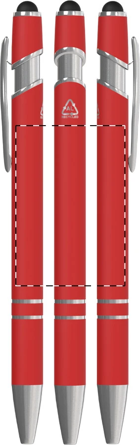 Tonnel Soft dotykové guličkové pero – red – tlačová plocha – Obal
