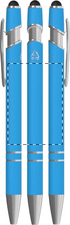 Tonnel Soft dotykové guličkové pero – light blue – tlačová plocha – Obal
