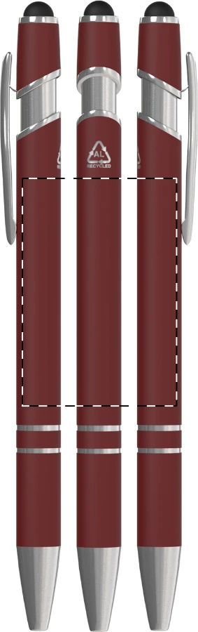 Tonnel Soft dotykové guličkové pero – burgundy – tlačová plocha – Obal