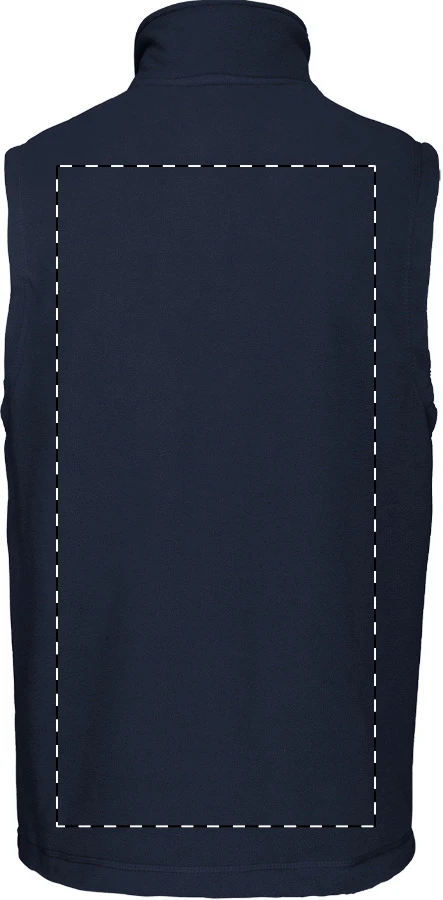 KA913 fleecová zateplená vesta - Kariban – dark blue – tlačová plocha – Zadná strana