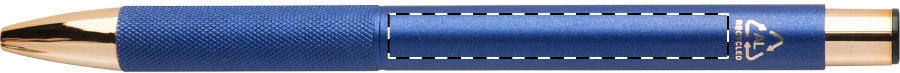Rozoros guličkové pero – blue – tlačová plocha – Na telo - opačná strana klipu