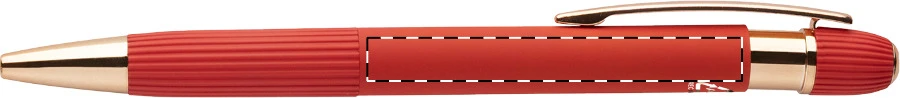 Rozubi guličkové pero – red – tlačová plocha – Na telo - pre praváka