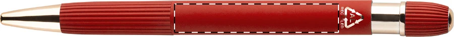 Rozubi guličkové pero – red – tlačová plocha – Na telo - opačná strana klipu