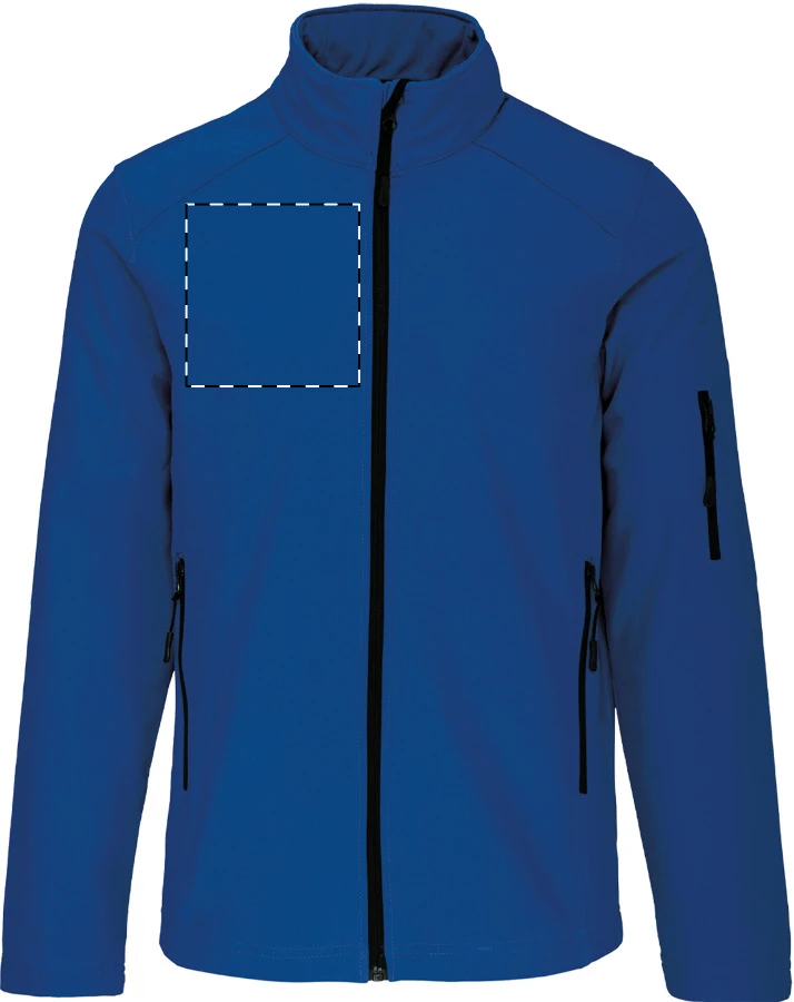 KA401 3-vrstvová softshellová bunda - Kariban – blue – tlačová plocha – Pravá hruď