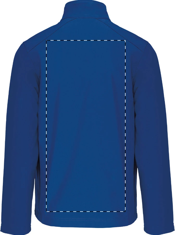 KA401 3-vrstvová softshellová bunda - Kariban – blue – tlačová plocha – Zadná strana