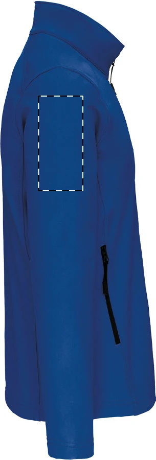 KA401 3-vrstvová softshellová bunda - Kariban – blue – tlačová plocha – Pravý rukáv