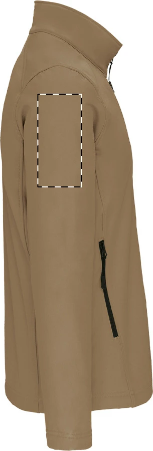 KA401 3-vrstvová softshellová bunda - Kariban – brown – tlačová plocha – Pravý rukáv