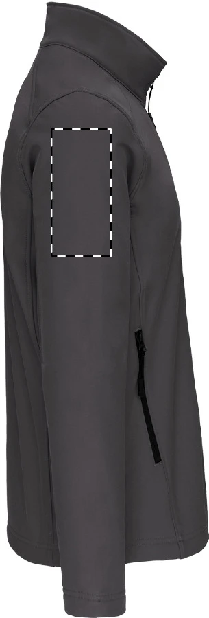 KA401 3-vrstvová softshellová bunda - Kariban – dark grey – tlačová plocha – Pravý rukáv