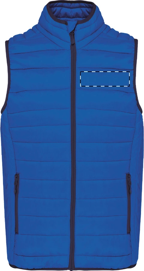 KA6113 zateplená vesta - Kariban – blue – tlačová plocha – Ľavá hruď