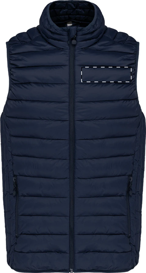 KA6113 zateplená vesta - Kariban – dark blue – tlačová plocha – Ľavá hruď