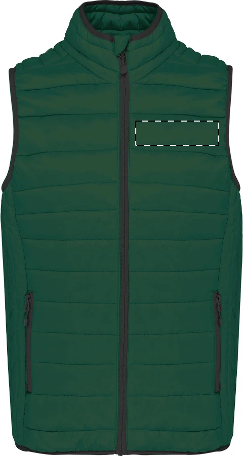 KA6113 zateplená vesta - Kariban – dark green – tlačová plocha – Ľavá hruď
