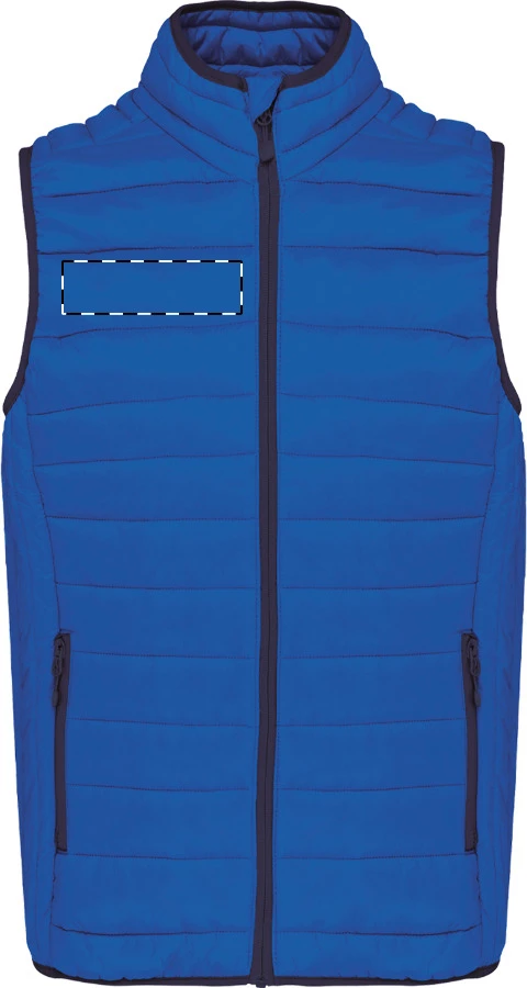 KA6113 zateplená vesta - Kariban – blue – tlačová plocha – Pravá hruď