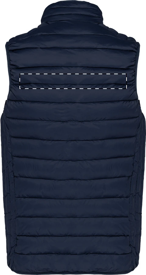 KA6113 zateplená vesta - Kariban – dark blue – tlačová plocha – Zadná strana
