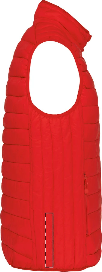 KA6113 zateplená vesta - Kariban – red – tlačová plocha – Pravá strana