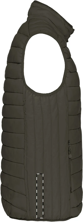 KA6113 zateplená vesta - Kariban – khaki – tlačová plocha – Pravá strana