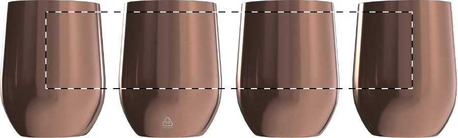 Rebby Oro RSS termohrnček – rose – tlačová plocha – Celoplošná potlač – rotačná sieťotlač
