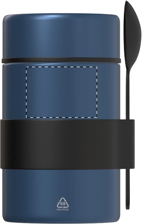 Minestrone izolovaná RSS nádoba na jedlo – dark blue – tlačová plocha – Predná strana