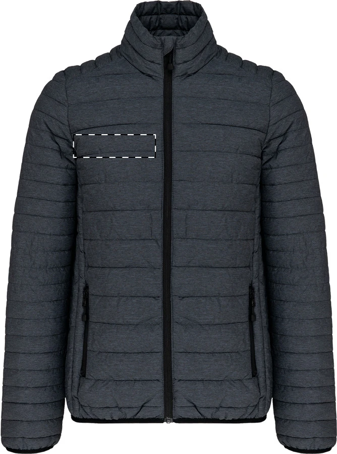 KA6120 zateplená bunda - Kariban – dark grey – tlačová plocha – Pravá hruď