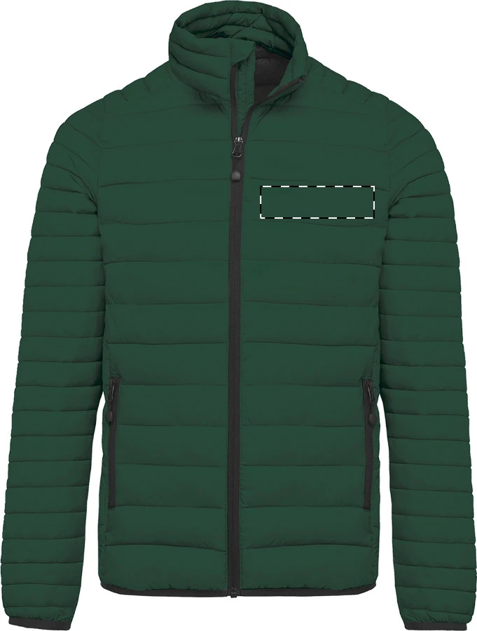 KA6120 zateplená bunda - Kariban – dark green – tlačová plocha – Ľavá hruď
