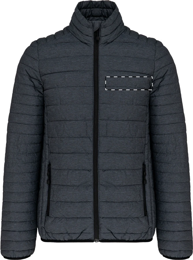 KA6120 zateplená bunda - Kariban – dark grey – tlačová plocha – Ľavá hruď