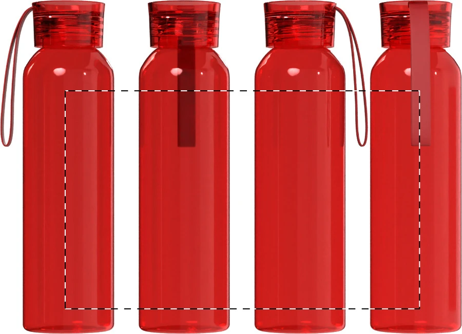 Resip Vitro recyklovaná sklenená fľaša – red – tlačová plocha – Celoplošná potlač – rotačná sieťotlač