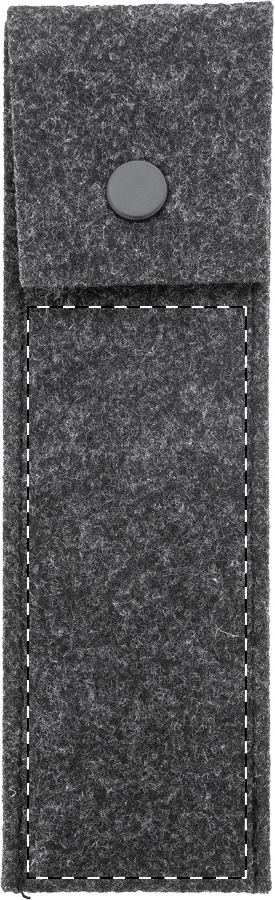 Refelt Pen púzdro na perá z RPET – dark grey – tlačová plocha – Predná strana
