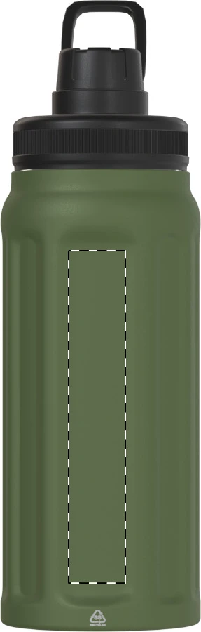 Kongma termofľaša RSS – green – tlačová plocha – Predná strana