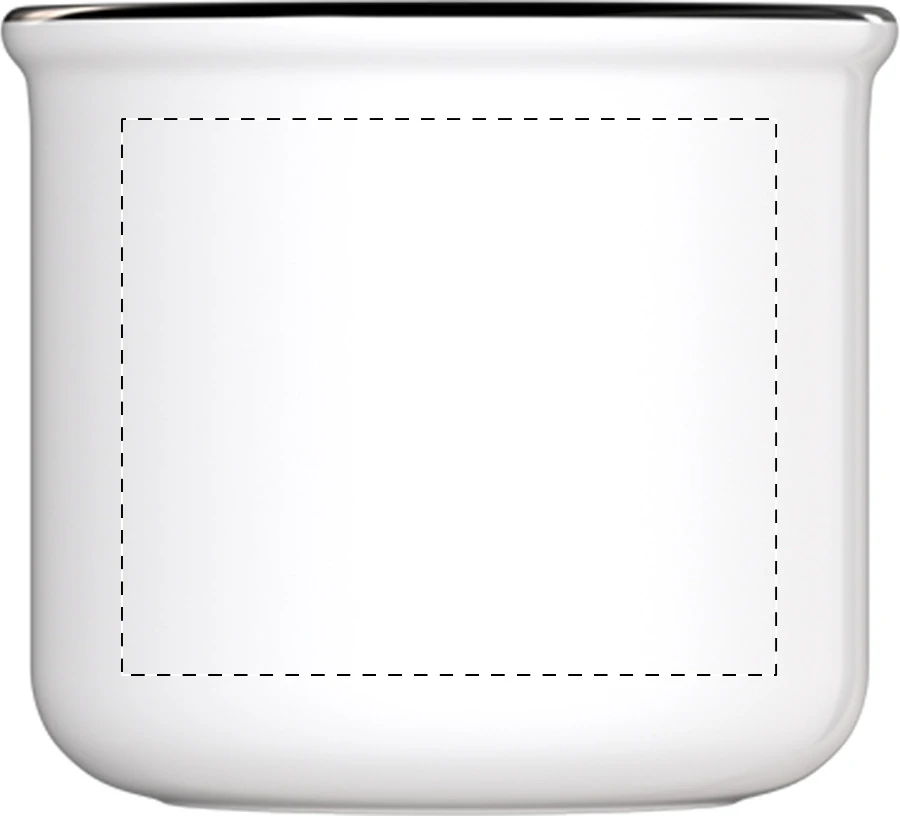 Woodstock Mini mini vintage hrnček – white – tlačová plocha – Opačná strana rukoväte