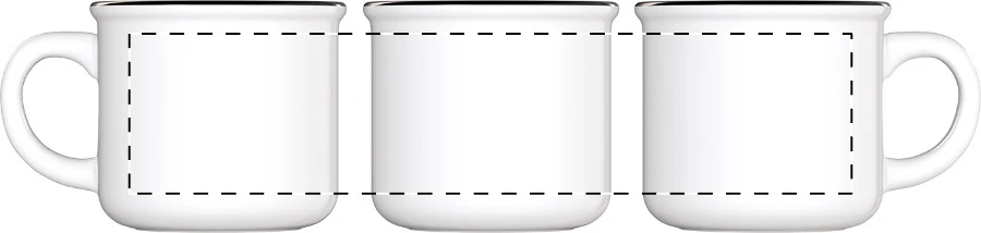 Woodstock Mini mini vintage hrnček – white – tlačová plocha – Obal
