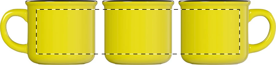 Woodstock Mini mini vintage hrnček – žltá – tlačová plocha – Obal