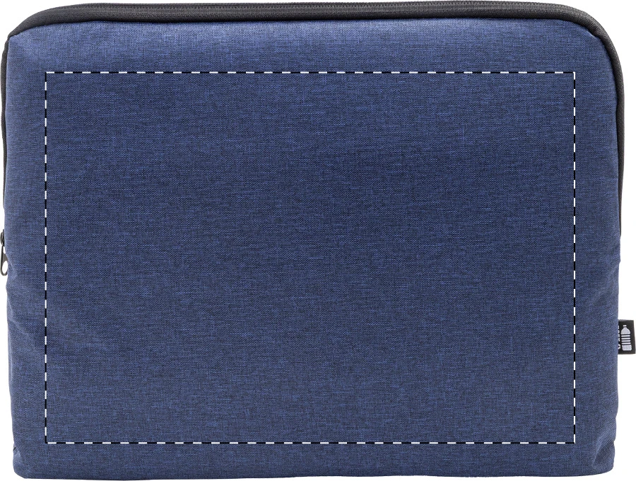 Reptop taška na notebook z RPET – dark blue – tlačová plocha – Predná strana