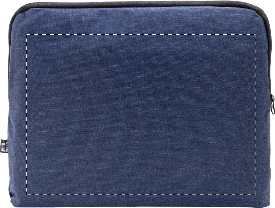 Reptop taška na notebook z RPET – dark blue – tlačová plocha – Zadná strana